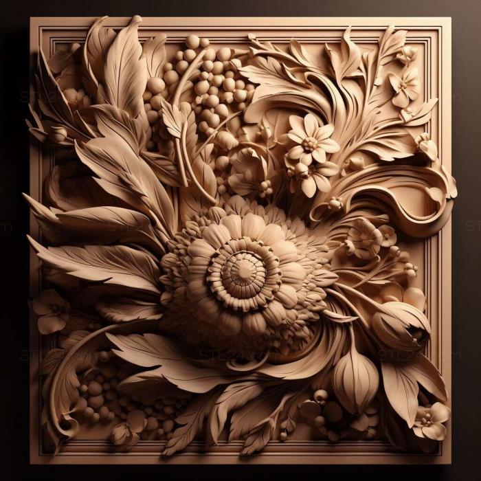 Patterns and decorations (stl created 4, PATTERN_2076) 3D models for cnc